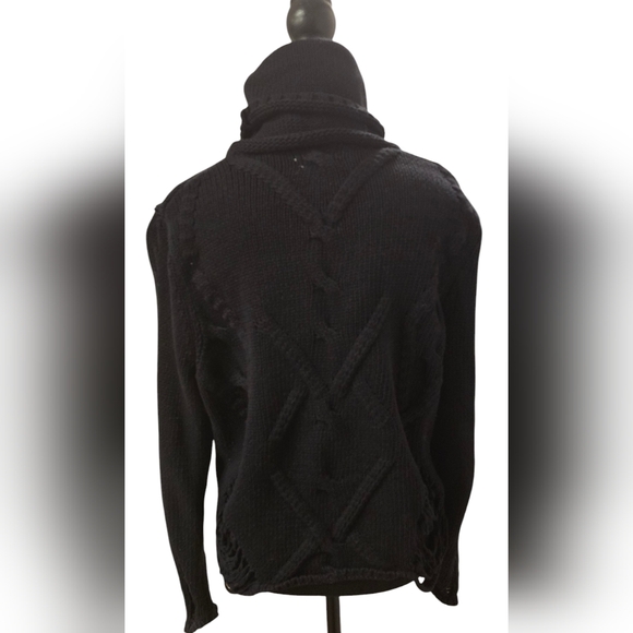 ONE TEASPOON LADDERED ROLL NECK SWEATER IN BLACK - Picture 2 of 6